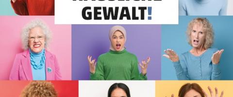 Plakat für Zahnärzt*innen - Zähne zeigen gegen Gewalt